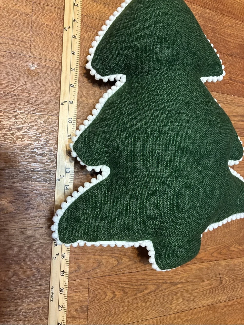 Green Holiday Tree Pillow